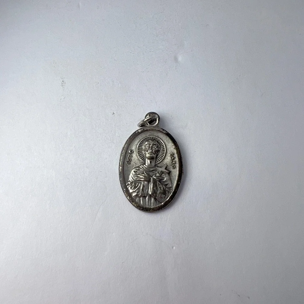 Vintage St Martin De Porres Medal Oval Patron Saint Social Justice Catholic